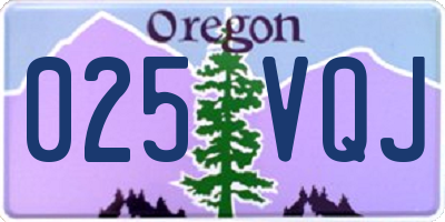 OR license plate 025VQJ