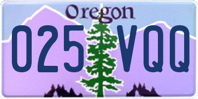 OR license plate 025VQQ