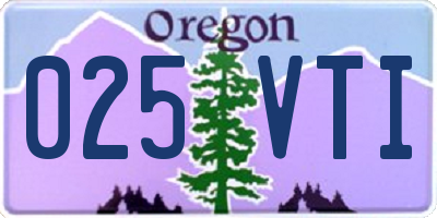 OR license plate 025VTI