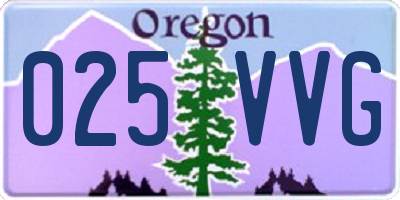 OR license plate 025VVG