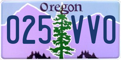 OR license plate 025VVO