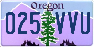 OR license plate 025VVU