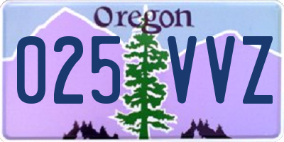 OR license plate 025VVZ