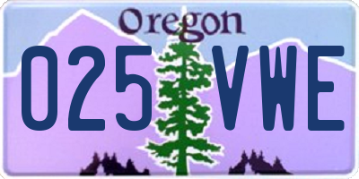 OR license plate 025VWE