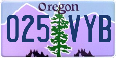 OR license plate 025VYB