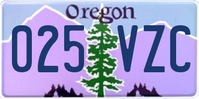 OR license plate 025VZC
