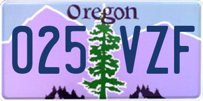 OR license plate 025VZF