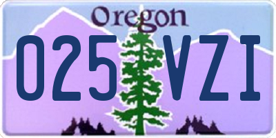OR license plate 025VZI
