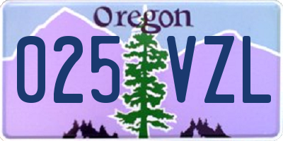 OR license plate 025VZL