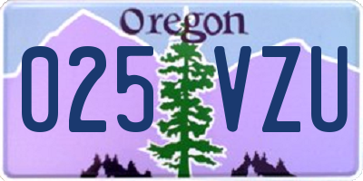 OR license plate 025VZU