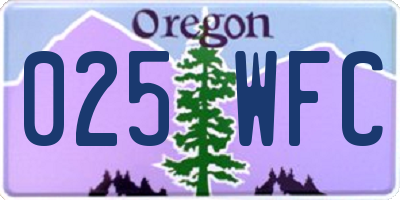 OR license plate 025WFC