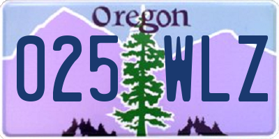 OR license plate 025WLZ