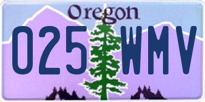 OR license plate 025WMV