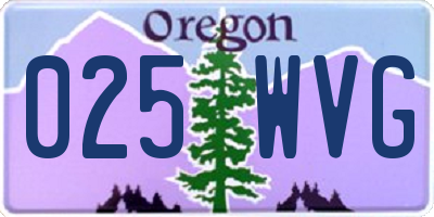 OR license plate 025WVG