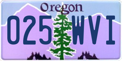 OR license plate 025WVI
