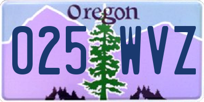 OR license plate 025WVZ
