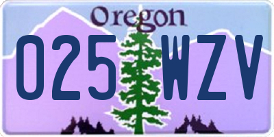 OR license plate 025WZV