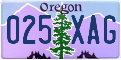 OR license plate 025XAG