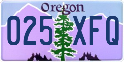 OR license plate 025XFQ