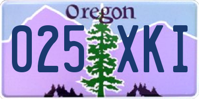 OR license plate 025XKI