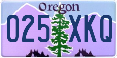 OR license plate 025XKQ