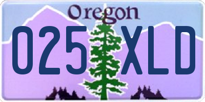 OR license plate 025XLD