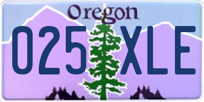 OR license plate 025XLE