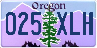 OR license plate 025XLH
