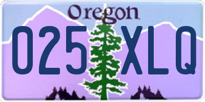 OR license plate 025XLQ