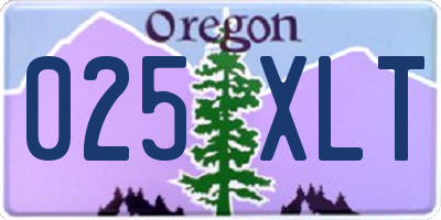 OR license plate 025XLT
