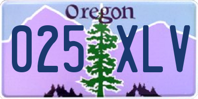 OR license plate 025XLV