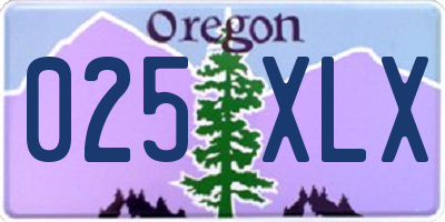 OR license plate 025XLX