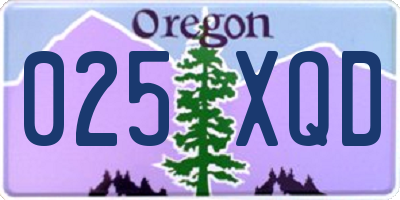 OR license plate 025XQD