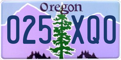 OR license plate 025XQO