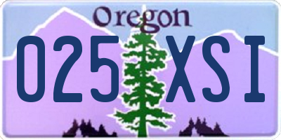 OR license plate 025XSI