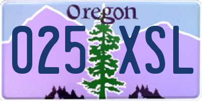 OR license plate 025XSL