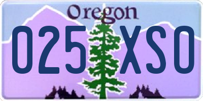 OR license plate 025XSO