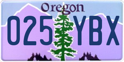 OR license plate 025YBX