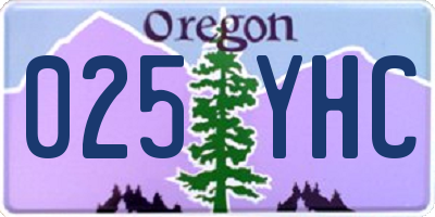 OR license plate 025YHC