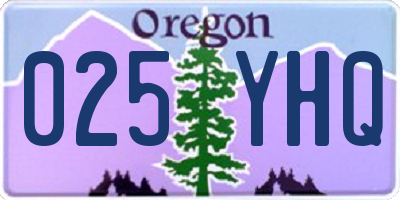 OR license plate 025YHQ