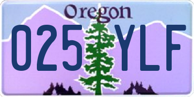 OR license plate 025YLF