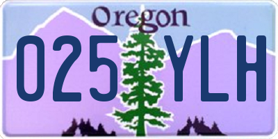 OR license plate 025YLH