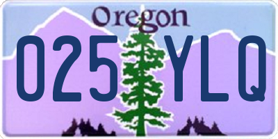 OR license plate 025YLQ