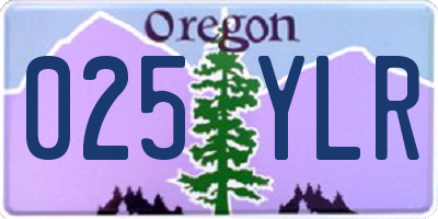 OR license plate 025YLR