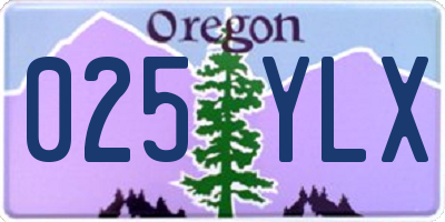 OR license plate 025YLX