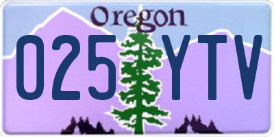 OR license plate 025YTV