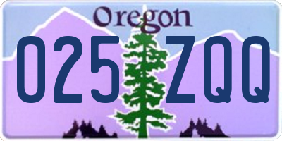 OR license plate 025ZQQ