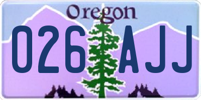 OR license plate 026AJJ