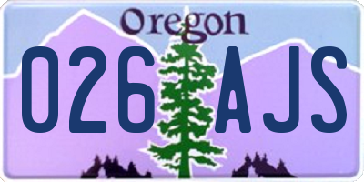 OR license plate 026AJS