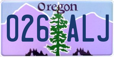 OR license plate 026ALJ